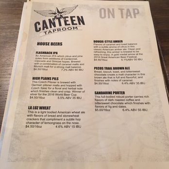 Canteen Taproom - Tap menu continued - Breweries Near Me - Albuquerque, New Mexico Canteen Taproom - Tap menu continued - Breweries Near Me - Albuquerque, New Mexico