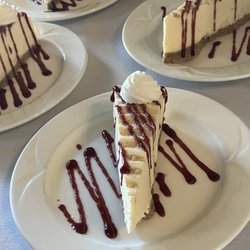 Riverhill Country Club - Cheesecake with raspberry drizzle