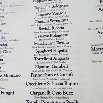 Aria Hell's Kitchen - Menu. - Italian Near Me - New York, New York