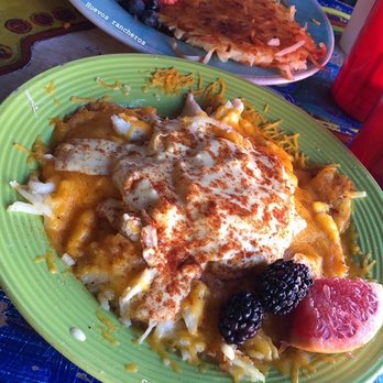 Blue Moon Cafe - Sweet Baby Jesus (bottom) Huevos Rancheros Santa Fe (top) - Breakfast & Brunch Near Me - Baltimore, Maryland