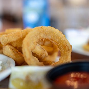 McLaughlin's Lobster Shack - Onion rings part of the Seafood Platter - Seafood Near Me - Lincolnville, Maine McLaughlin's Lobster Shack - Onion rings part of the Seafood Platter - Seafood Near Me - Lincolnville, Maine