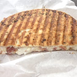 The Luncheonette - Focaccia bread. This is filled with chicken, brie and bacon, yummy!