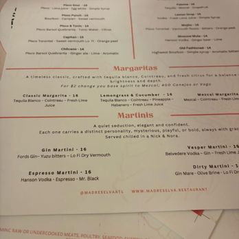 Madre Selva - Menu - Latin American Near Me - Atlanta, Georgia