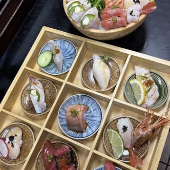 Tiny Sushi - Oh Baby - Omakase (10 piece nigiri), Deluxe Chirashi Bowl - Sushi Bars Near Me - Daly City, California Tiny Sushi - Oh Baby - Omakase (10 piece nigiri), Deluxe Chirashi Bowl - Sushi Bars Near Me - Daly City, California