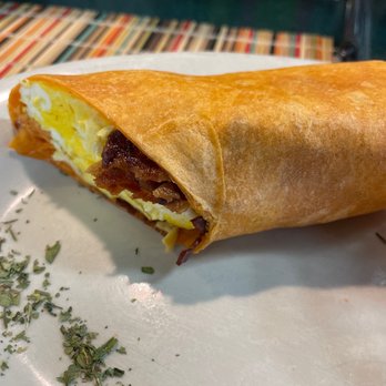 Friendship Coffee Company - 1/2 Bacon and Cheddar Breakfast Burrito - Coffee & Tea Near Me - Savannah, Georgia
