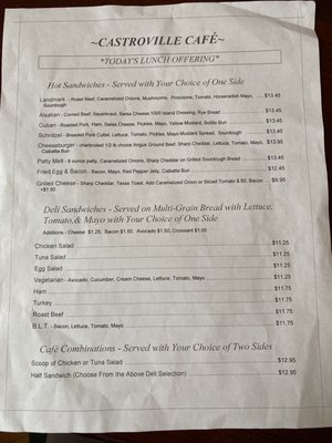 Menu photo 8 Castroville Cafe Castroville, TX