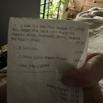 Winzza - Proof of what i ordered. - Pizza Near Me - Los Angeles, California Winzza - Proof of what i ordered. - Pizza Near Me - Los Angeles, California