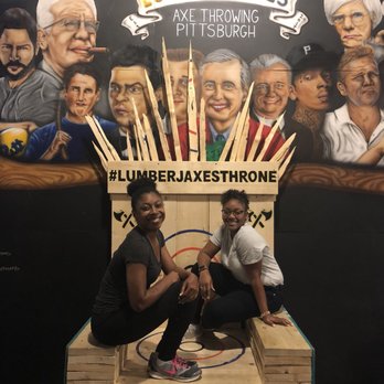 LumberjAxes Axe Throwing - Millvale - We were on the throne before we even played - Axe Throwing Near Me - Pittsburgh, Pennsylvania LumberjAxes Axe Throwing - Millvale - We were on the throne before we even played - Axe Throwing Near Me - Pittsburgh, Pennsylvania