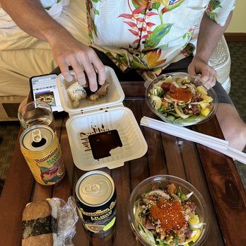 Maui Poke - our feastttt with the spam musubis!! - Poke Near Me - Lahaina, Hawaii Maui Poke - our feastttt with the spam musubis!! - Poke Near Me - Lahaina, Hawaii