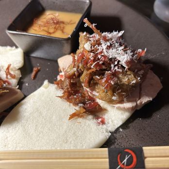 pastaRAMEN - Omakase course #1 Thanksgiving turkey bao (today's special) - Italian Near Me - Montclair, New Jersey pastaRAMEN - Omakase course #1 Thanksgiving turkey bao (today's special) - Italian Near Me - Montclair, New Jersey