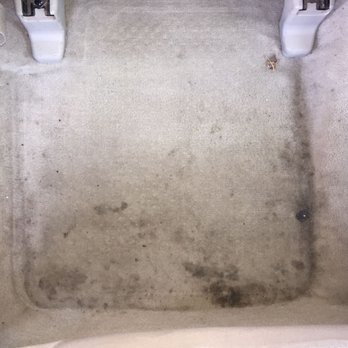 Clean Green Mobile - This was the tough spot. Probably coffee. We knew that this was not going to get completely clean. - Auto Detailing Near Me Clean Green Mobile - This was the tough spot. Probably coffee. We knew that this was not going to get completely clean. - Auto Detailing Near Me