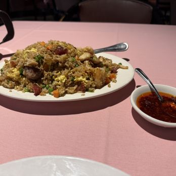 Peking Inn Restaurant - Three meat fried rice with a 4th meat added. Lap Cheong (Chinese sausage). Really changes the fried rice from being great, to EPIC...!!! - Dim Sum Near Me - Camarillo, California Peking Inn Restaurant - Three meat fried rice with a 4th meat added. Lap Cheong (Chinese sausage). Really changes the fried rice from being great, to EPIC...!!! - Dim Sum Near Me - Camarillo, California