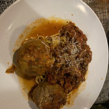 Plas Food and Drink - Pasta with gravy and meatballs - New American Near Me - Columbus, Ohio