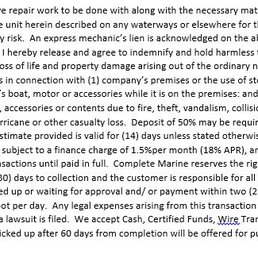 Had the wife sign a black page with this verbiage, failed to mention the $169 hr, never got a quote.