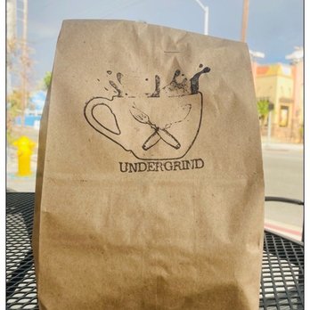 Undergrind Cafe - Check out my lovely Underground brown bag. :D So what's big, thicc, and round on each end and needs both of your hands to eat it. Lol. - Cafes Near Me - Los Angeles, California