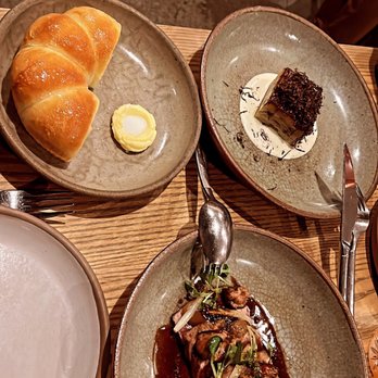Ernest - Bread, potatoes with truffle, tuna & foie - New American Near Me - San Francisco, California Ernest - Bread, potatoes with truffle, tuna & foie - New American Near Me - San Francisco, California