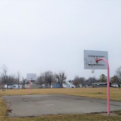 Westlea Park - First pink baskets I've seen!