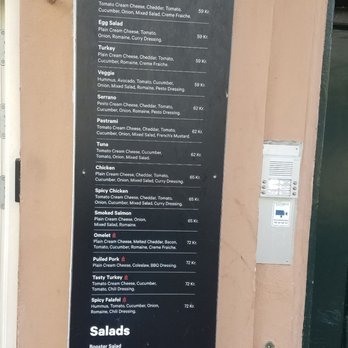 The Bagel Co - Menu on the outside - Bagels Near Me - Copenhagen, 84 The Bagel Co - Menu on the outside - Bagels Near Me - Copenhagen, 84
