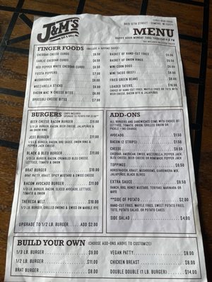 Menu photo 2 J&M’s Bar & Grill Somers, WI
