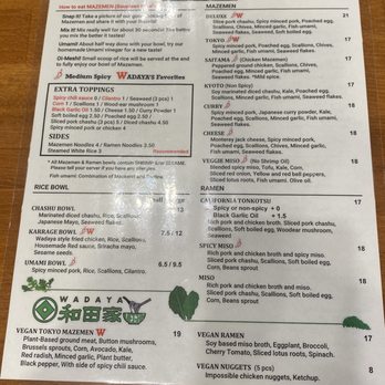 Wadaya - Menu - Ramen Near Me - Fremont, California Wadaya - Menu - Ramen Near Me - Fremont, California
