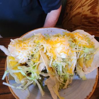 Señor Chile - The trio of tacos--he ordered one chicken & two ground beef - Mexican Near Me - Edgewater, Maryland