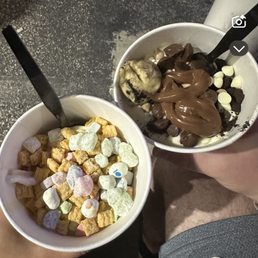 Dole whip, Tart Nouveau Yogurt, Golden Cupcake Batter Yogurt, captain crunch & mochi balls Dole whip, Tart Nouveau Yogurt, Golden Cupcake Batter Yogurt, captain crunch & mochi balls