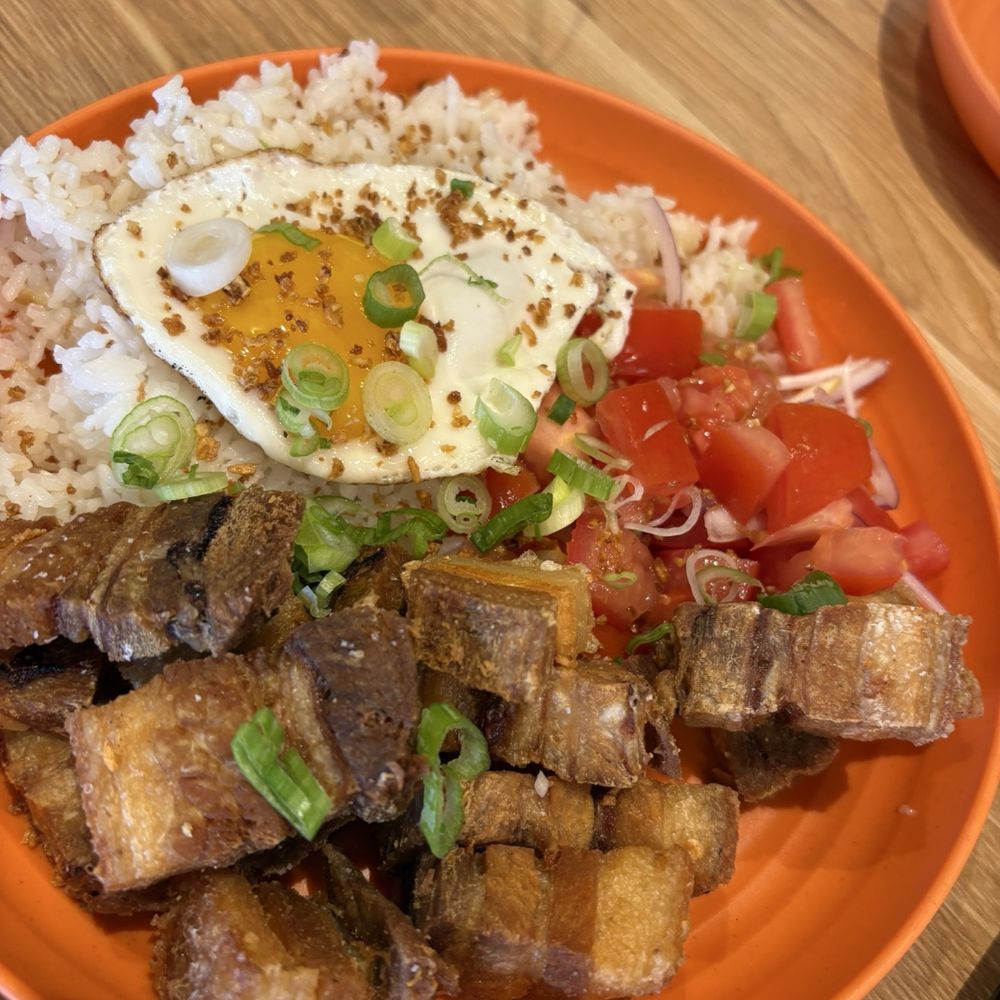 Lolas By MFK - Lechon with garlic rice. Garlic rice was a bit dry. It's good but dry. - Filipino Near Me - West Covina, California Lolas By MFK - Lechon with garlic rice. Garlic rice was a bit dry. It's good but dry. - Filipino Near Me - West Covina, California