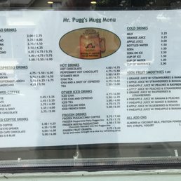 a menu in a window