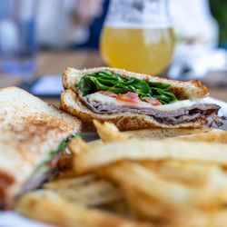 Speckled Hen Coffee - Roast Beef & Horseradish Sandwich ($13) comes w/ fries
