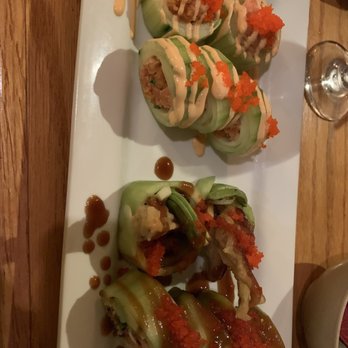 Sumo Japanese Steak House - My rolls. I ordered them without rice and they wrapped them in cucumber. - Japanese Near Me - Edmond, Oklahoma