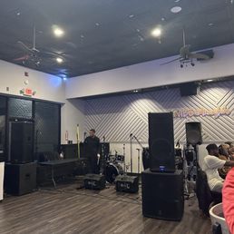 Band and dance floor area