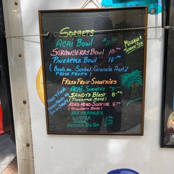 Just-ice - a menu on a chalk board - Shaved Ice Near Me
