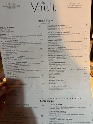 Menu photo 1 The Vault Pompano Beach, FL