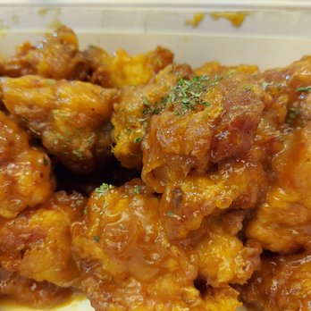 Pelicana Chicken - Whole Original Fried Boneless Chicken - Dark Meat (Thigh) and Tossed with Honey Garlic - Chicken Shop Near Me - Brooklyn, New York Pelicana Chicken - Whole Original Fried Boneless Chicken - Dark Meat (Thigh) and Tossed with Honey Garlic - Chicken Shop Near Me - Brooklyn, New York