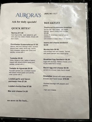 Menu photo 7 Auroras Hartford, CT