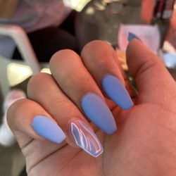 Angel Nails Salon - This is what she got, you're a nail tech, you know what you are capable of doing. Not us. Let a customer know if you might not do it good.