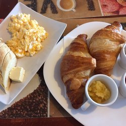 Café du Monde - Croissants with nutella and scramble eggs. Perfect!