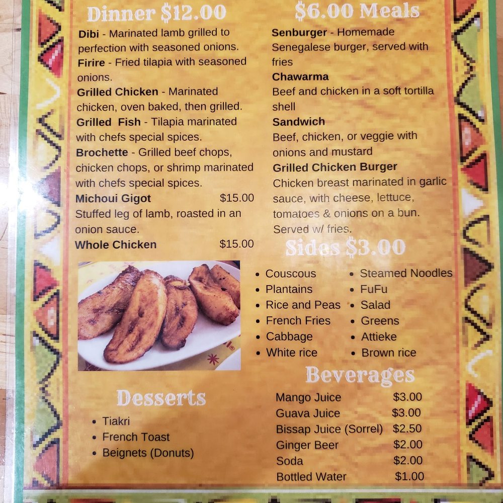 Teranga Restaurant - Menu - African Near Me - Cincinnati, Ohio Teranga Restaurant - Menu - African Near Me - Cincinnati, Ohio