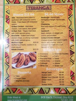 Menu photo 3 Teranga Restaurant Cincinnati, OH