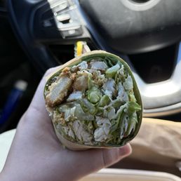Chicken Caesar Wrap with avocado