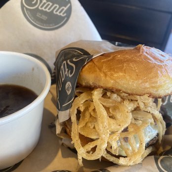 The Stand - American Classics Redefined - The French Onion Soup Burger! Wow! - New American Near Me - Valencia, California The Stand - American Classics Redefined - The French Onion Soup Burger! Wow! - New American Near Me - Valencia, California