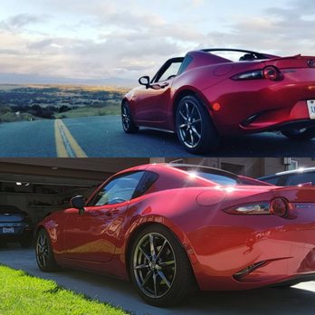 SC Automotive - Before and after of coilover suspension installation. 2017 Mazda MX-5 RF on Tein FlexZ suspension - Auto Repair Near Me - Temecula, California
