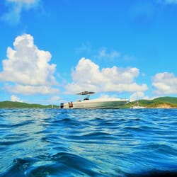 Aqua Blue Charters - Soul Mate has a side door with stairs, perfect for easy snorkeling.