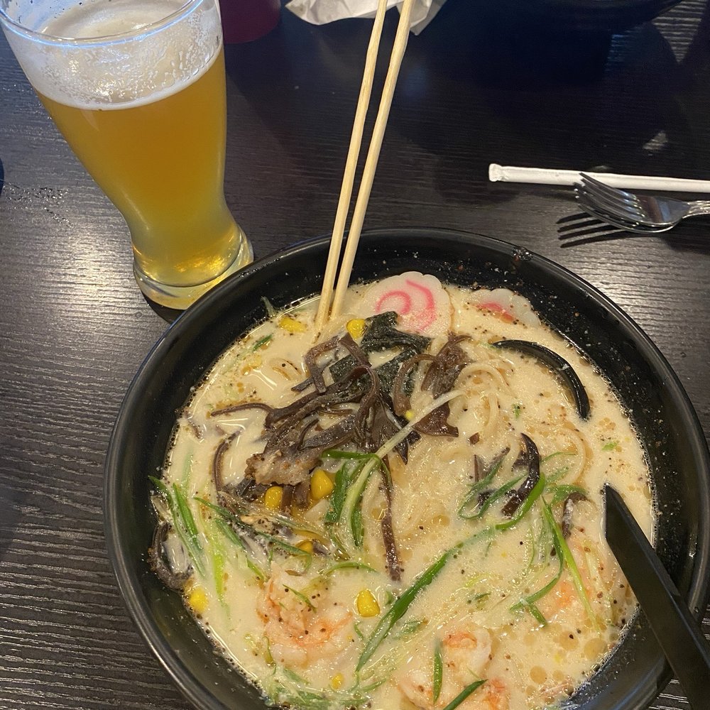 Fun Noodle Bar - Black Garlic ramen with shrimp - Chinese Near Me - Albuquerque, New Mexico Fun Noodle Bar - Black Garlic ramen with shrimp - Chinese Near Me - Albuquerque, New Mexico