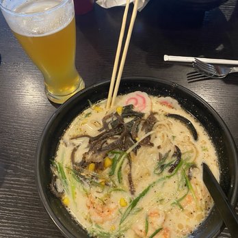 Fun Noodle Bar - Black Garlic ramen with shrimp - Chinese Near Me - Albuquerque, New Mexico