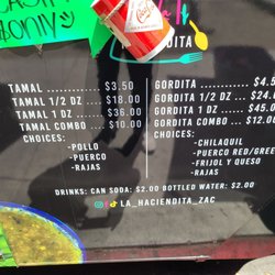 La Haciendita Zac - LA Haciendita Menu...