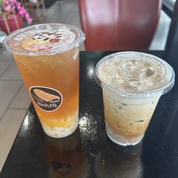 Hello Banh Mi - Peach Tea with lychee jelly and Vietnamese iced coffee - Vietnamese Near Me - Kirkland, Washington Hello Banh Mi - Peach Tea with lychee jelly and Vietnamese iced coffee - Vietnamese Near Me - Kirkland, Washington