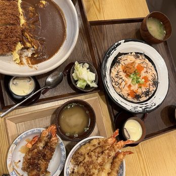 Tendon Kohaku - Dinner spread :) - Japanese Near Me - Bellevue, Washington Tendon Kohaku - Dinner spread :) - Japanese Near Me - Bellevue, Washington