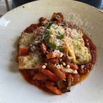 Vanda Cucina - Canneloni stuffed with spinach and ricotta and a grilled eggplant and ratatouille sauce- outstanding! - Italian Near Me - Warwick, Rhode Island