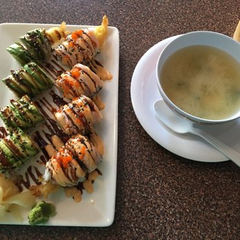 Mount Everest Sushi - Orochi roll (left), steeler roll (right) and miso soup - Asian Fusion Near Me - Pittsburgh, Pennsylvania Mount Everest Sushi - Orochi roll (left), steeler roll (right) and miso soup - Asian Fusion Near Me - Pittsburgh, Pennsylvania